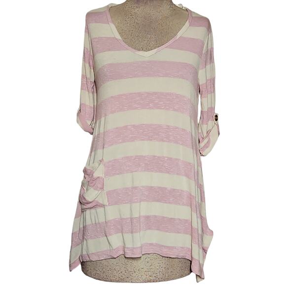 Blu Pepper Stripe Knit Sweater Size Medium - Picture 1 of 4